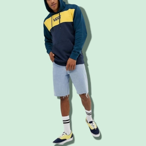 Vans  Vintage Style Colour Block Hoodie with Hood Script, Size M - Picture 9 of 9